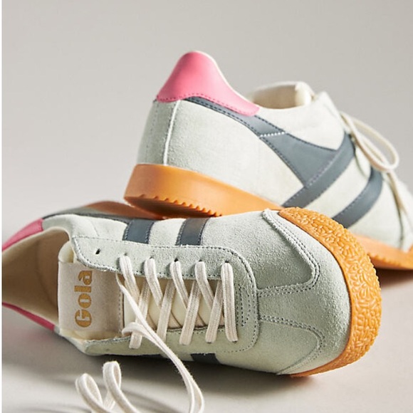 Gola Shoes - Gola Elan Sneakers Sold at Anthropologie mint green and pink shoes lace up